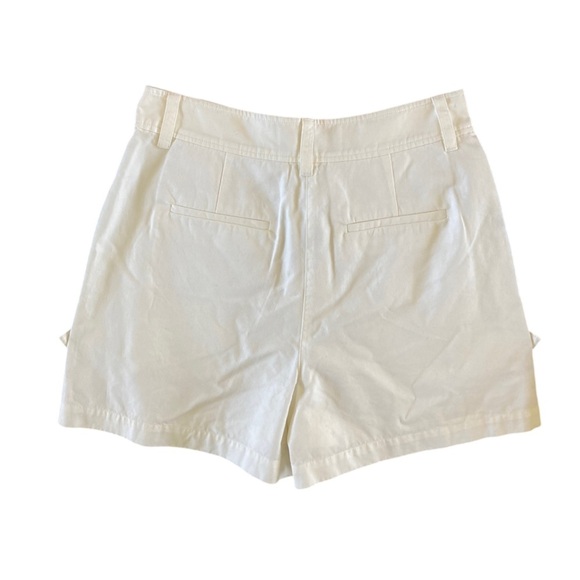 Derek Lam 10 Crosby High-Waisted Women's Shorts NWT Blanc de Blanc White - Picture 4 of 9